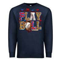 Navy play ball baseball Premium Sweatshirt - Zillion Design Studio