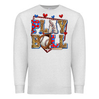 Oatmeal Heather play ball baseball Premium Sweatshirt - Zillion Design Studio