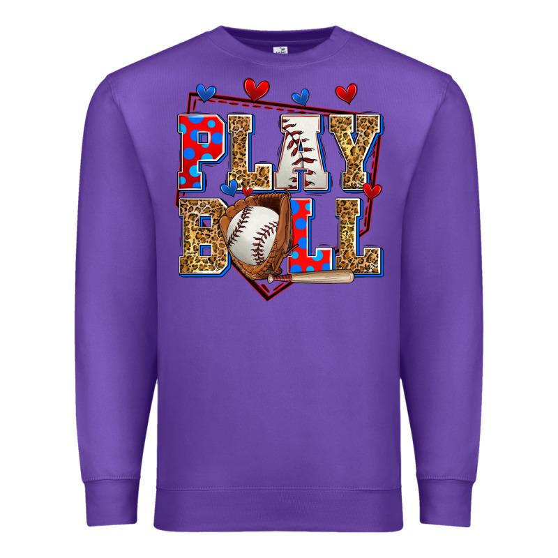 Play Ball Baseball Premium Sweatshirt by Zillion Design Studio | Teevron