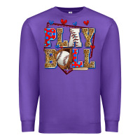 Purple play ball baseball Premium Sweatshirt - Zillion Design Studio