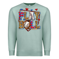 Seafoam play ball baseball Premium Sweatshirt - Zillion Design Studio