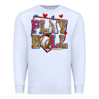 White play ball baseball Premium Sweatshirt - Zillion Design Studio