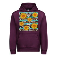 Mauve Wine sunflower western seamless Urban Hoodie - AdoDesignShop
