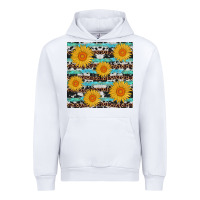 White sunflower western seamless Urban Hoodie - AdoDesignShop