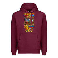 Burgundy proud veteran 12 oz slim can cooler Premium Hoodie - Artiststas