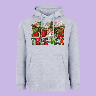Tree Rex Coffee Cups Heavyweight Hoodie Designed By Zillion Design Studio