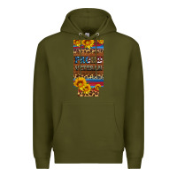 Army Green proud veteran 12 oz slim can cooler Premium Hoodie - Artiststas