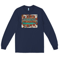 Navy not perfect just forgiven Long Sleeve Tee - BarkalooDesign