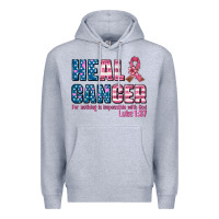 Heather Grey heal cancer with cancer ribbon Premium Hoodie - AdoDesignShop