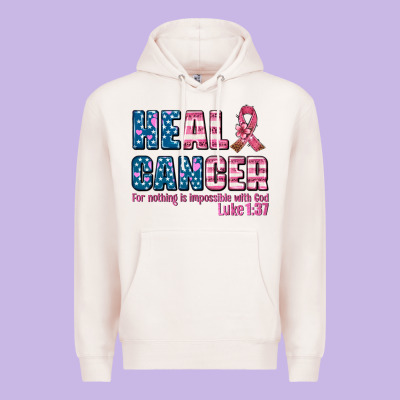 Heal Cancer With Cancer Ribbon Premium Hoodie Designed By Adodesignshop