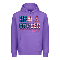 Purple heal cancer with cancer ribbon Premium Hoodie - AdoDesignShop