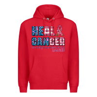 Red heal cancer with cancer ribbon Premium Hoodie - AdoDesignShop