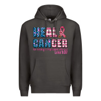 Smoke heal cancer with cancer ribbon Premium Hoodie - AdoDesignShop