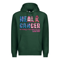 Sports Green heal cancer with cancer ribbon Premium Hoodie - AdoDesignShop