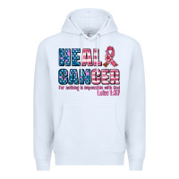White heal cancer with cancer ribbon Premium Hoodie - AdoDesignShop