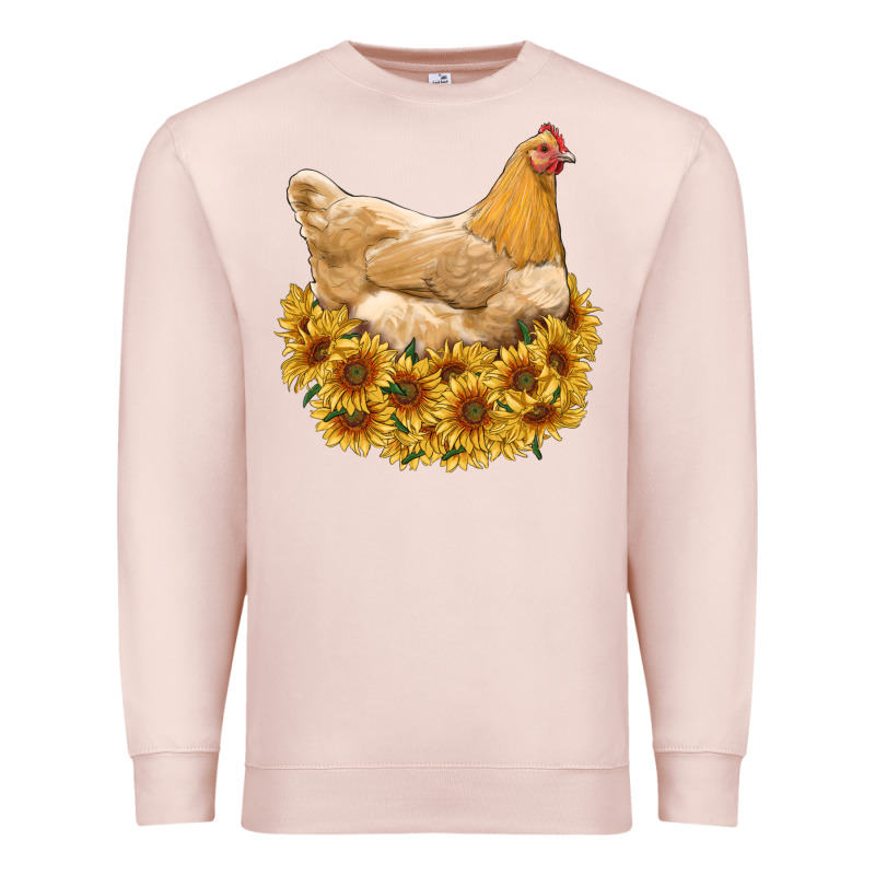 Chicken With Sunflowers Premium Sweatshirt by RanaPortraitStore | Teevron