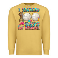 Antique Gold i tackled 100 days of school volleyball Premium Sweatshirt - Zillion Design Studio