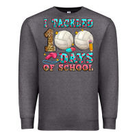 Charcoal Heather i tackled 100 days of school volleyball Premium Sweatshirt - Zillion Design Studio
