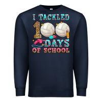 Navy i tackled 100 days of school volleyball Premium Sweatshirt - Zillion Design Studio