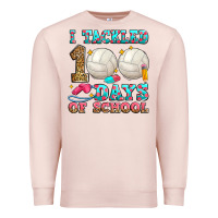Pale Pink i tackled 100 days of school volleyball Premium Sweatshirt - Zillion Design Studio