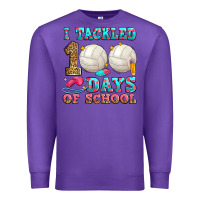Purple i tackled 100 days of school volleyball Premium Sweatshirt - Zillion Design Studio