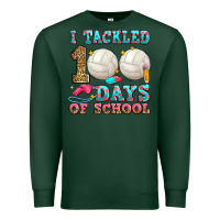 Sports Green i tackled 100 days of school volleyball Premium Sweatshirt - Zillion Design Studio