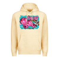 Pina Colada fight with boxing gloves and cancer ribbon Premium Hoodie - AdoDesignShop