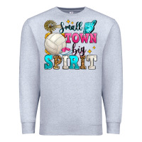 Heather Grey small town big spirit volleyball Premium Sweatshirt - Zillion Design Studio