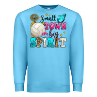 Ocean Blue small town big spirit volleyball Premium Sweatshirt - Zillion Design Studio