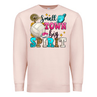 Pale Pink small town big spirit volleyball Premium Sweatshirt - Zillion Design Studio