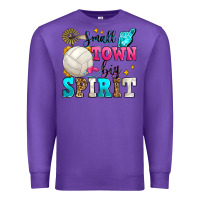 Purple small town big spirit volleyball Premium Sweatshirt - Zillion Design Studio