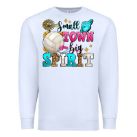 White small town big spirit volleyball Premium Sweatshirt - Zillion Design Studio