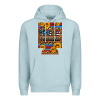 Blue Mist proud veteran  12 oz regular can cooler Premium Hoodie - Artiststas