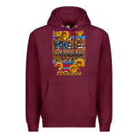 Burgundy proud veteran  12 oz regular can cooler Premium Hoodie - Artiststas