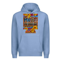 Colony Blue proud veteran  12 oz regular can cooler Premium Hoodie - Artiststas