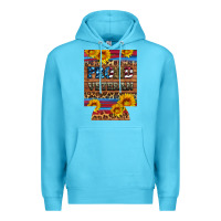Ocean Blue proud veteran  12 oz regular can cooler Premium Hoodie - Artiststas