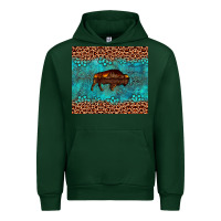 Forest Green bison leopard gemstone Urban Hoodie - Artiststas