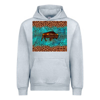 Heather Grey bison leopard gemstone Urban Hoodie - Artiststas