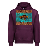 Mauve Wine bison leopard gemstone Urban Hoodie - Artiststas