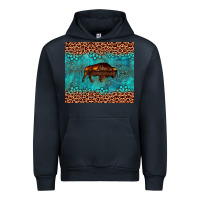 Navy bison leopard gemstone Urban Hoodie - Artiststas