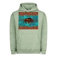 Pigment Oil Green bison leopard gemstone Urban Hoodie - Artiststas