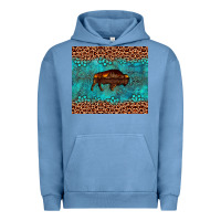 Pigment Pebble Blue bison leopard gemstone Urban Hoodie - Artiststas