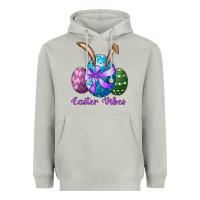 Easter Bunny Ear Eggs Easter Vibes Heavyweight Hoodie | Teevron