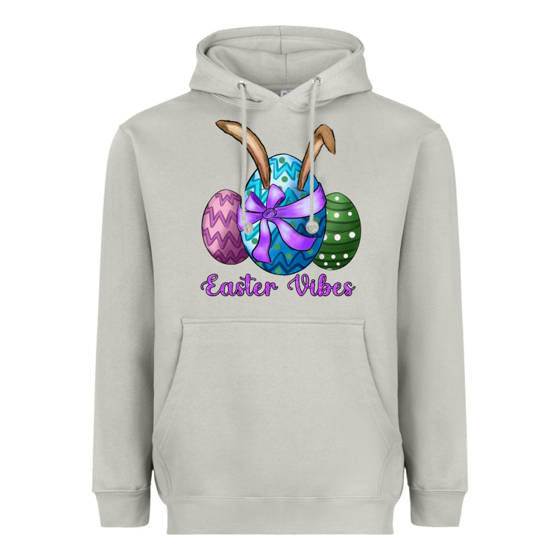 Easter Bunny Ear Eggs Easter Vibes Heavyweight Hoodie by RanaPortraitStore | Teevron