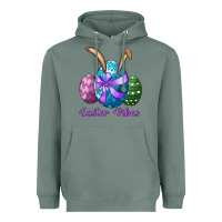 Sage easter bunny ear eggs easter vibes Heavyweight Hoodie - RanaPortraitStore