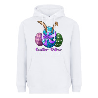 White easter bunny ear eggs easter vibes Heavyweight Hoodie - RanaPortraitStore