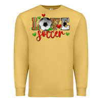 Antique Gold love soccer Premium Sweatshirt - Zillion Design Studio