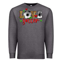 Charcoal Heather love soccer Premium Sweatshirt - Zillion Design Studio
