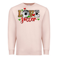 Pale Pink love soccer Premium Sweatshirt - Zillion Design Studio