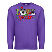 Purple love soccer Premium Sweatshirt - Zillion Design Studio